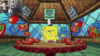 Outtake #3089 Of SpongeBob SquarePants Attempts Tomato Eating Challenge Fake Funny Parody Animated