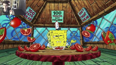 Outtake #3089 Of SpongeBob SquarePants Attempts Tomato Eating Challenge Fake Funny Parody Animated