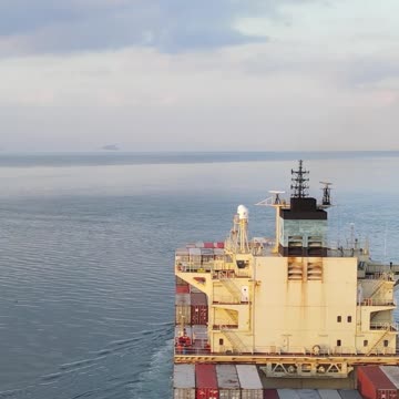 A Container Ship Aerial View Free Video