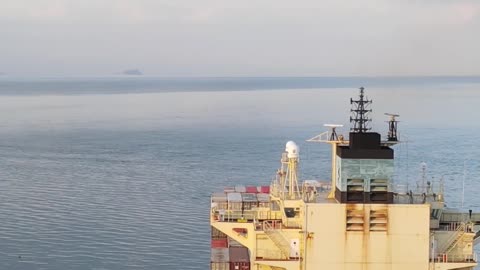 A Container Ship Aerial View Free Video