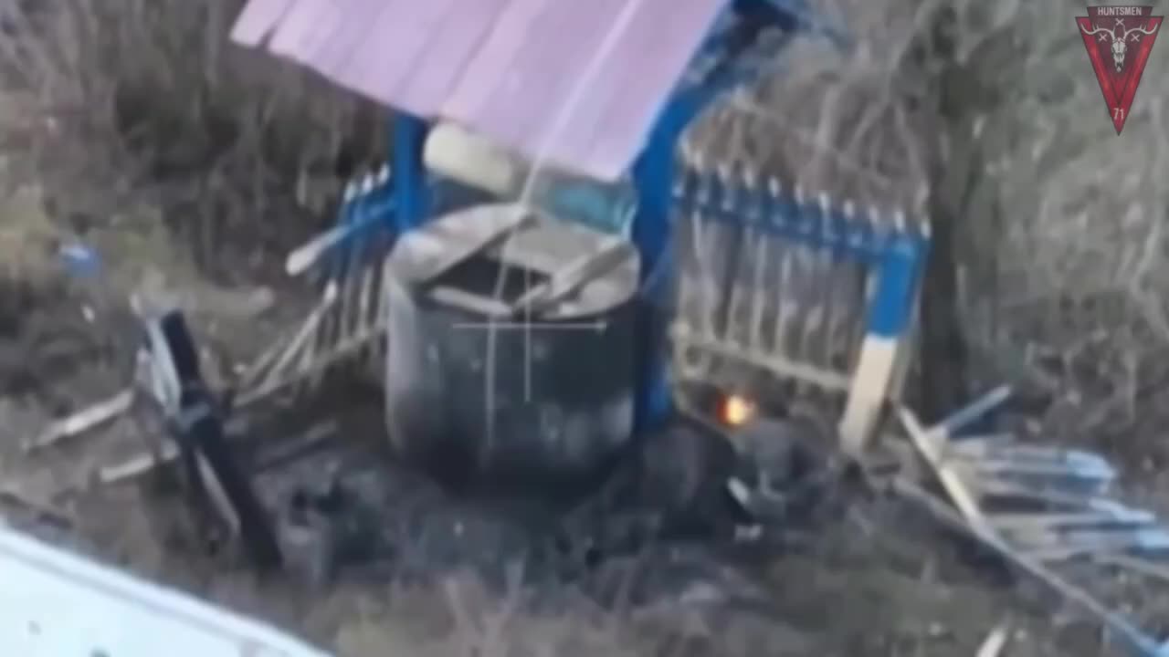 Russian Soldier Trying to Escape Drones Climbs Down Well