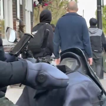 "New normal" scenes in "Modern London" yesterday.