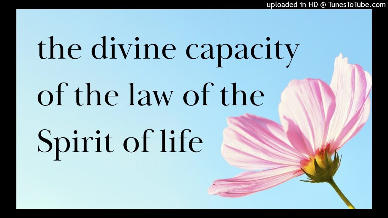 the divine capacity of the law of the Spirit of life