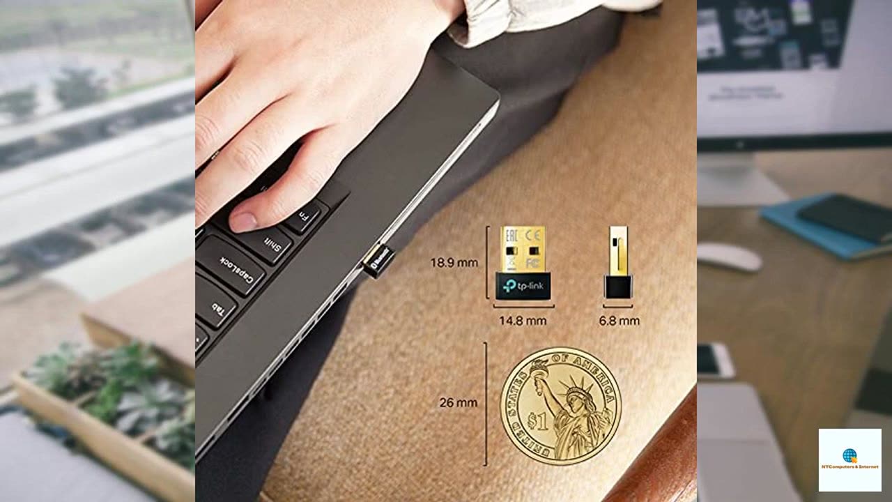TP-Link USB Bluetooth Adapter for PC, Bluetooth 5.0/5.3 Dongle Receiver, Plug and Play, Na