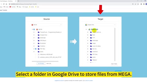 RiceDrive - Transfer Google Drive to Mega.nz