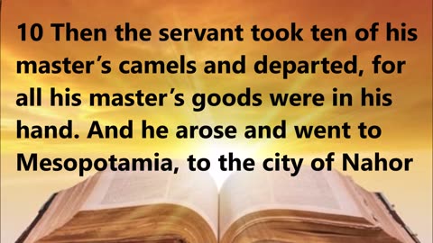 Eliezer’s prayer to God.