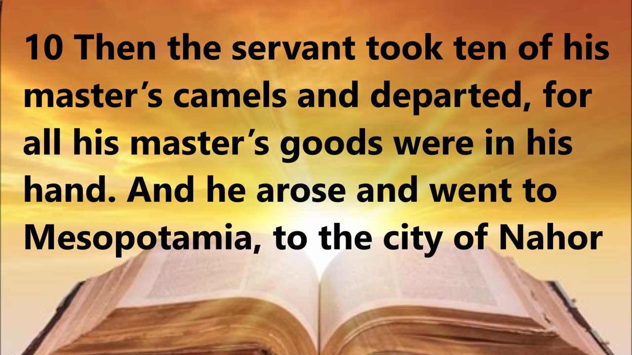 Eliezer’s prayer to God.