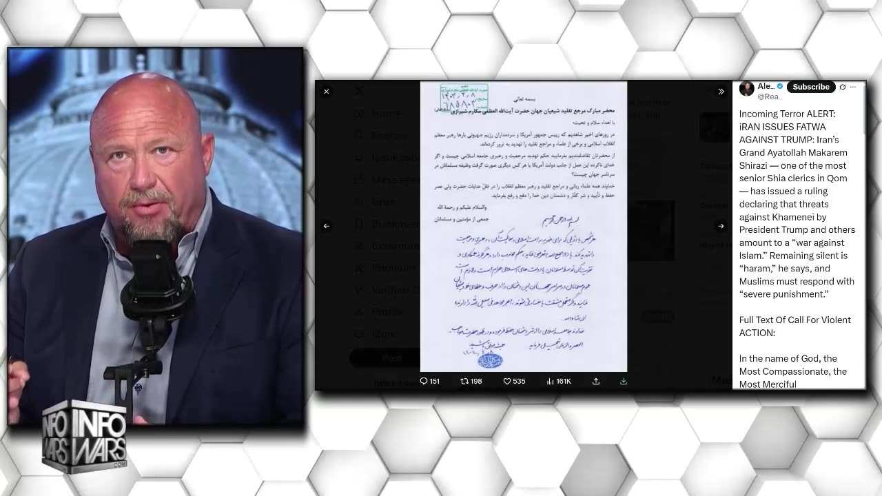 🚨MASSIVE TERROR ALERT: Top Iranian Mullah Issues Death Fatwa Against Trump/America!
