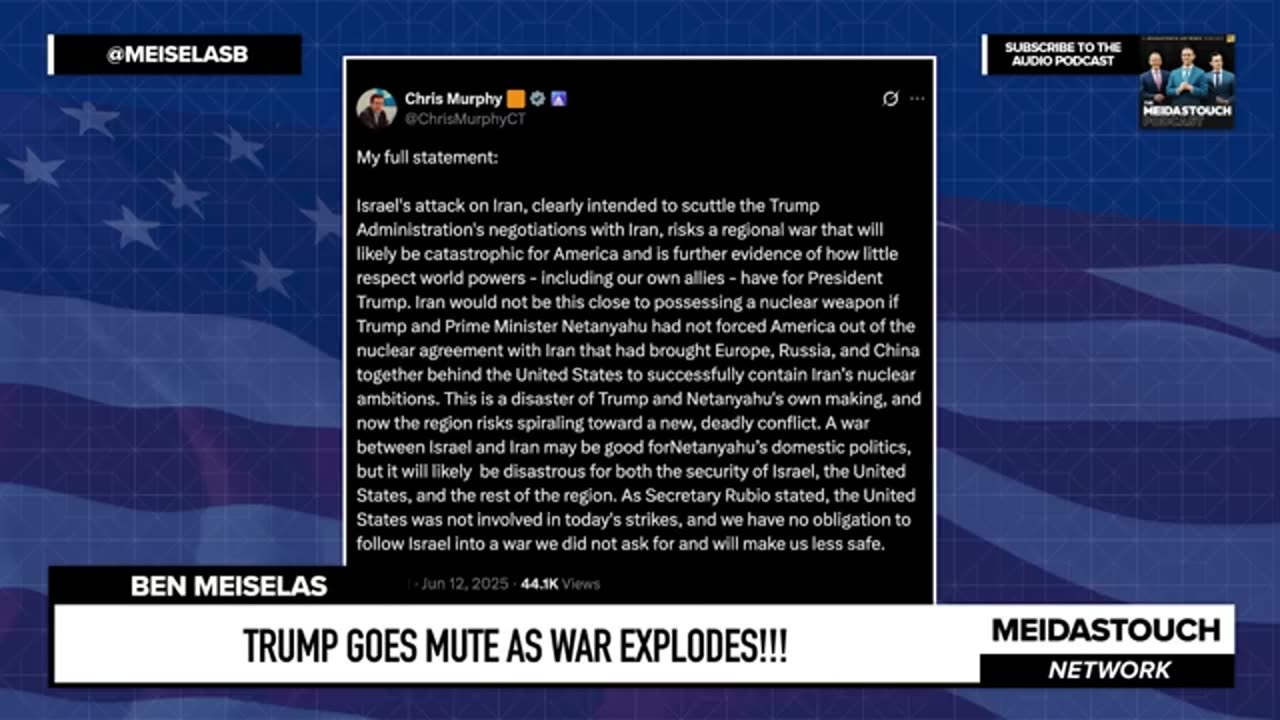 TRUMP GOES MUTE AS WAR EXPLODES