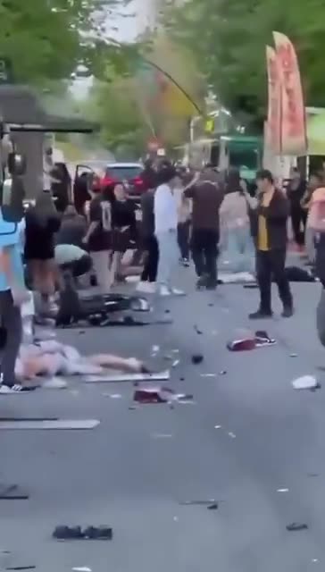❗️BODIES line Canada street festival as deadly black truck PLOWS INTO CROWD