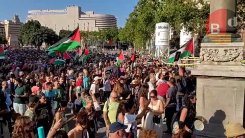 Manifestación en Barcelona por la libertad de Gaza