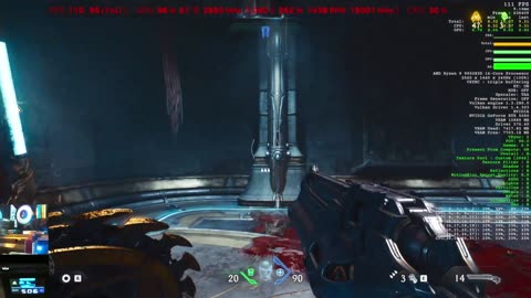 Doomsday Quickie Zotac Solid Core 2.5 slot 5080 vs Doom DA w FPS Stats
