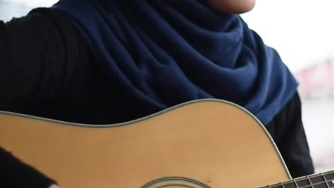 Acoustic Love Mood | #shorts #muslimah #guitarshorts