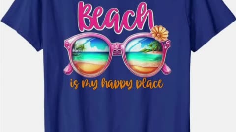 Beach Is My Happy Place 🌊 | Summer Vibes Tee for Beach Lovers