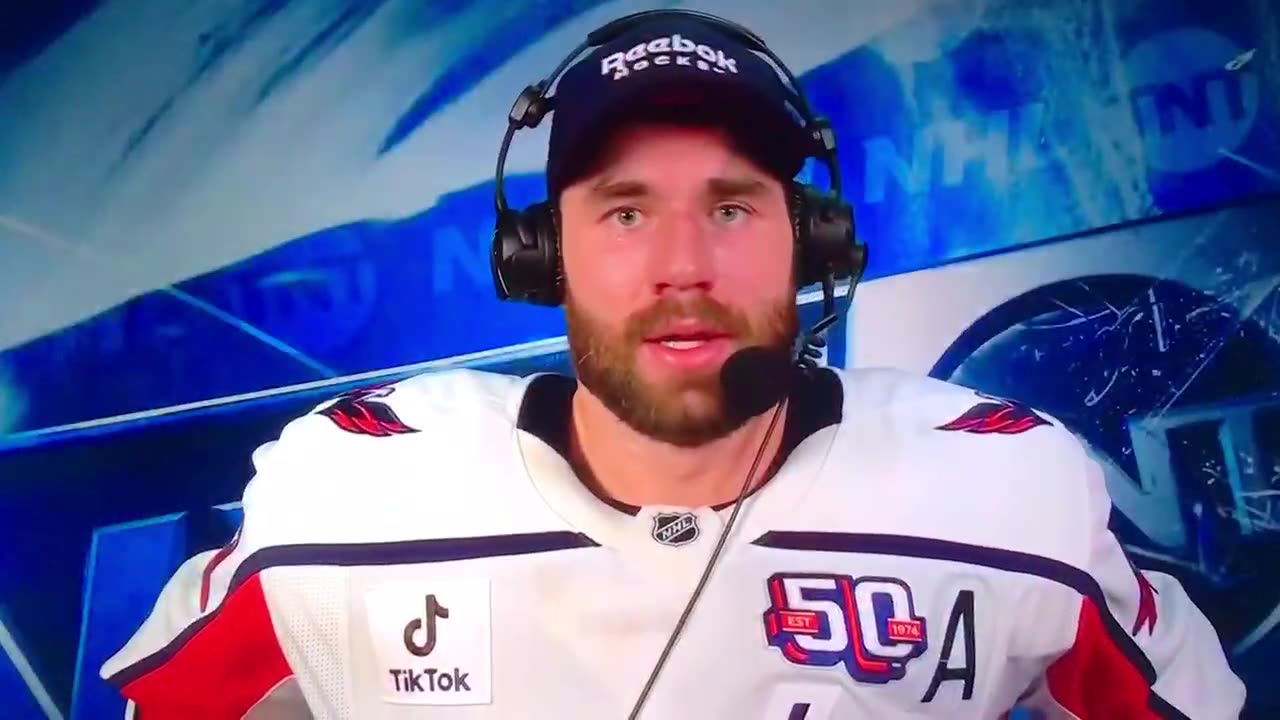 Capitals #43 Tom Wilson Talks about his Big Hit in game #4.