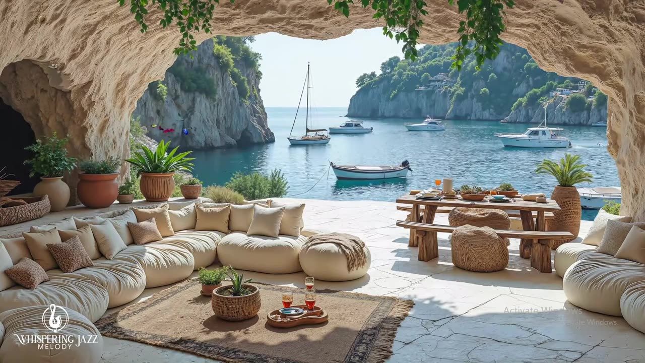 Chill Relax calm Lofi-Jazz set with Greek Island view 2025.
