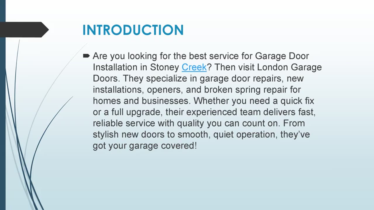 Best Garage Door Installation in Stoney Creek