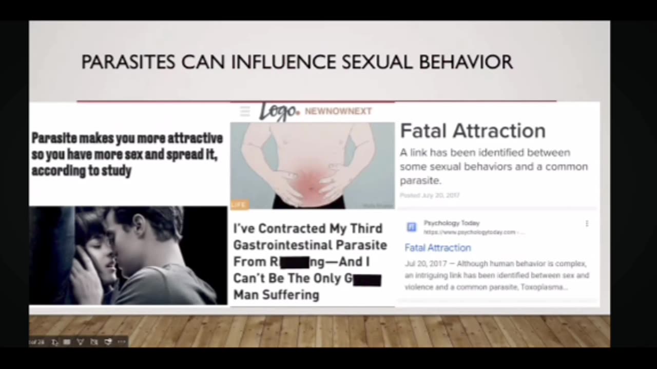 Parasites: Promiscuous, Compulsive, Self Destructive Behavior