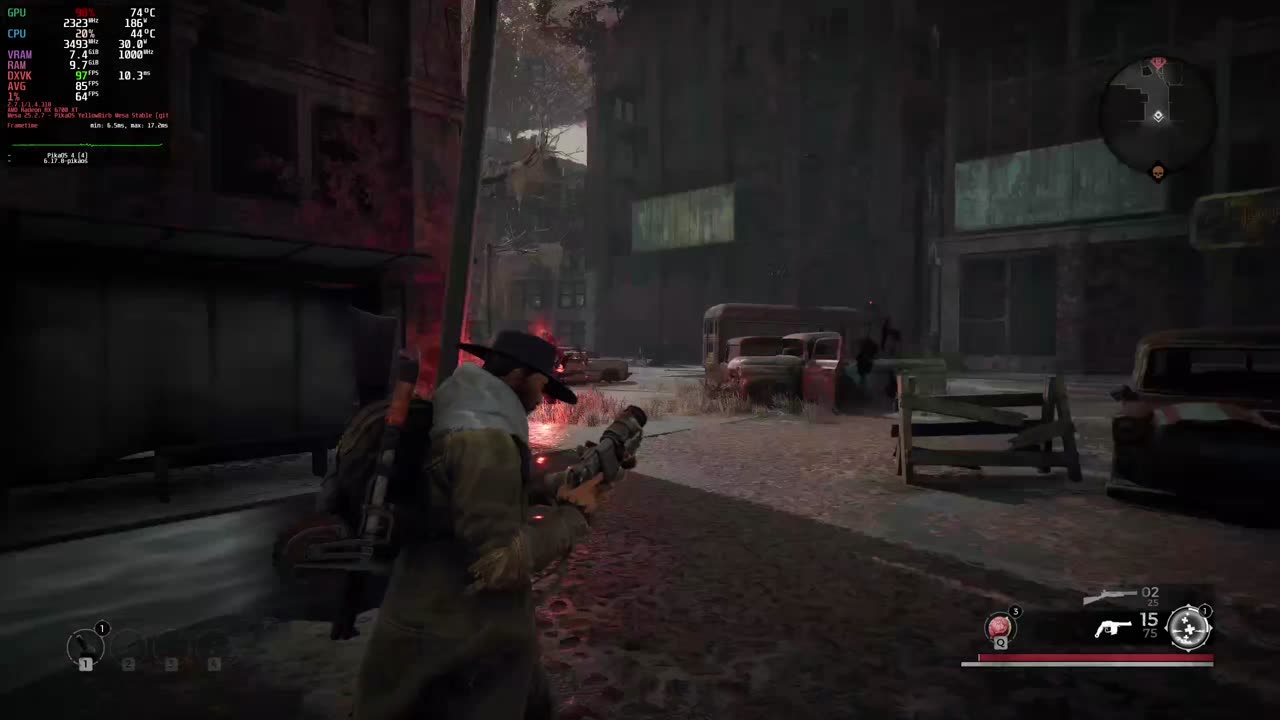 Remnant From the Ashes small test on linux rx 6700xt 1440p pika os