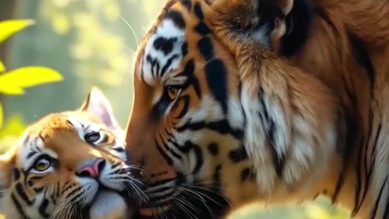 Animal tiger cub in जंगल फायर