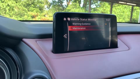 2017 Mazda CX 9 - Maintenance Reset