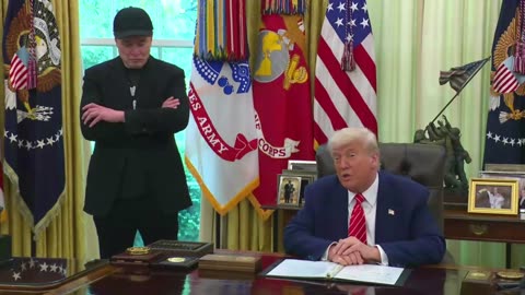 trump and elon press conference