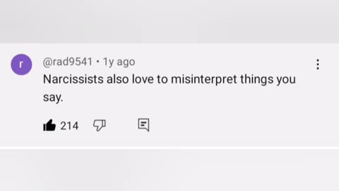 My anti narcissist speech.