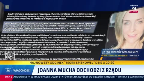 📢 Joanna Mucha odchodzi z rządu! To już kolejne odejście z obozu władzy.