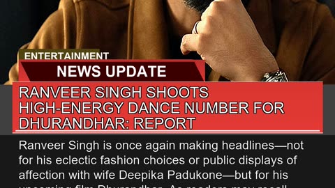 Ranveer Singh Shoots Highenergy Dance Number for