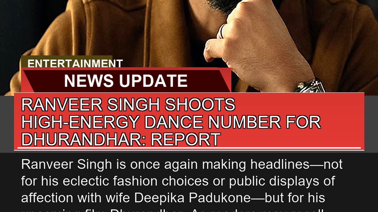Ranveer Singh Shoots Highenergy Dance Number for