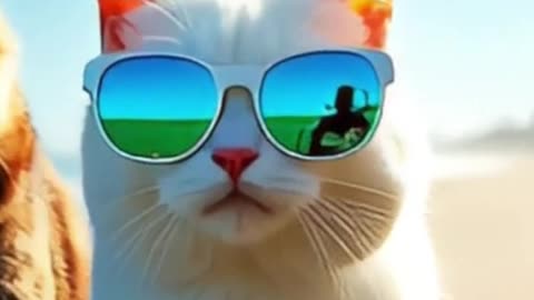 Cool Cats on the Coast A Sunny Beach Stroll
