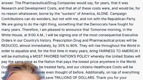 Shipwreck - President Trump to slash pharmaceutical prices up to 80% with executive order