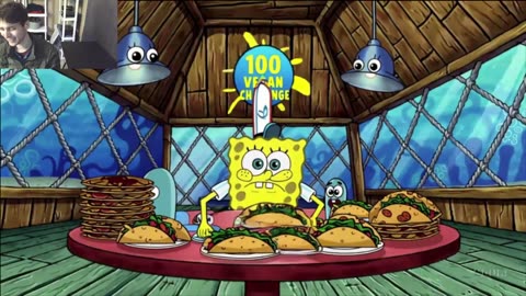 SpongeBob SquarePants Attempts The Taco Eating Challenge Fake Funny Parody 2D Animated Cartoon Video