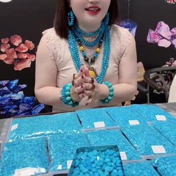 20250705-5 Sleeping Beauty Turquoise Cabochon: Interstellar Blue Gem Lit on the Fingertip