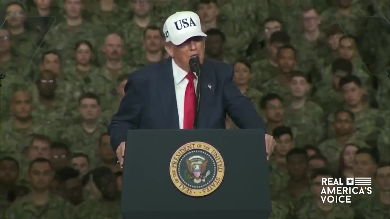 POTUS ADDRESSES TROOPS ON USS GEORGE WASHINGTON