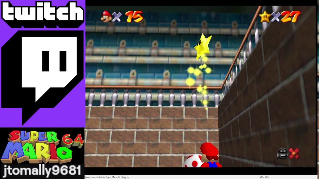Secret Star Railing Pose - Super Mario 64 #supermario64 #railingpose #secretstar