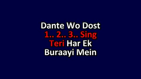 Yaaro Dosti Badi Hi Haseen Hai_Remix_Video Karaoke With Scrolling Lyrics