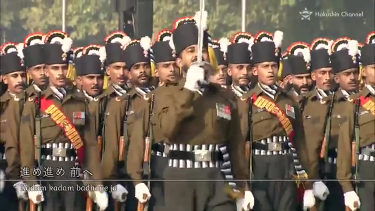 [Eng sub] March, March on forward _ Kadam Kadam Badhaye Ja [Indian Mil. Song] - Hakushin Channel