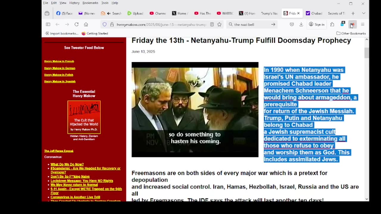 Friday the 13th - Netanyahu-Trump Fulfill Doomsday Prophecy