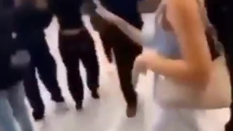 Blacks jump a random white girl in Sweden
