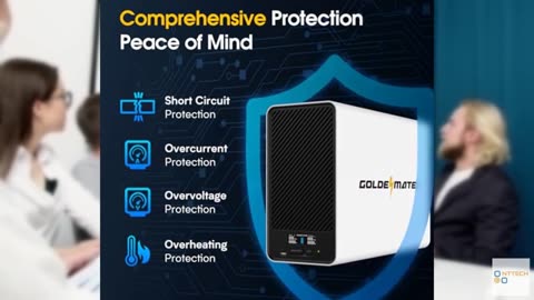 GOLDENMATE 1500VA/1000W Lithium UPS Battery Backup and Surge Protector, Backup B