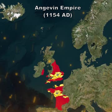 England today vs. Angevin Empire (1154 AD)