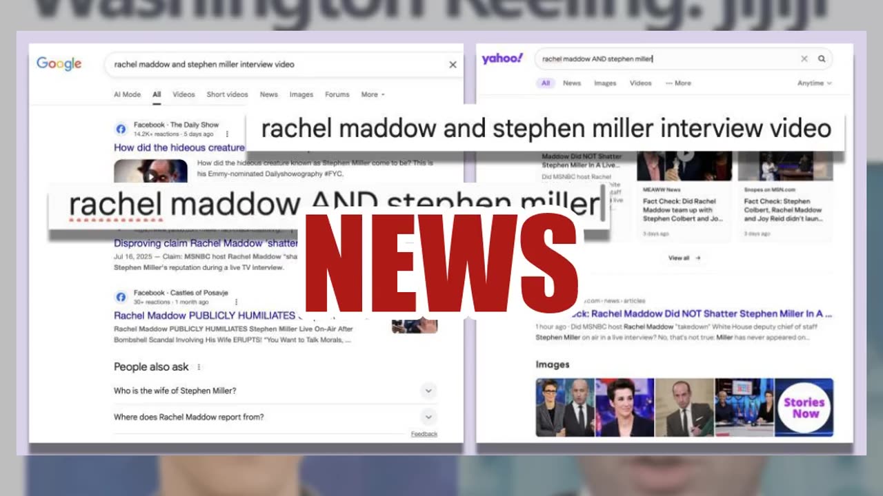 Fact Check: Rachel Maddow Did NOT Shatter Stephen Miller In Live Interview 'Takedown' -- Fake Story