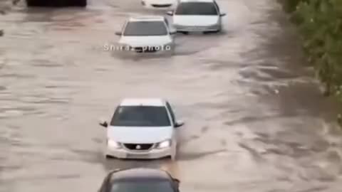 Floods in the city of Shiraz in Iran.
