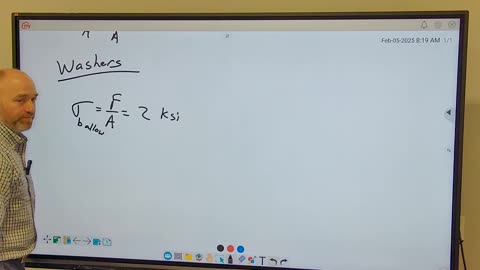 Mechanics of Materials: Normal Stress on washer