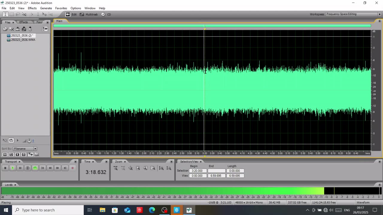 audio demonstration looped v2k