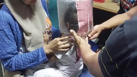 My kid playing with glass bowl funny moment
