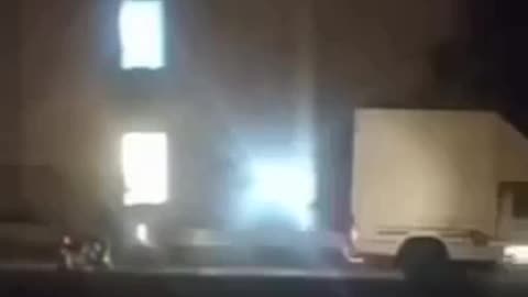 “ Iranian motorcycle police officer chases a Mossad drone van , while shooting at him (the driver was arrested)