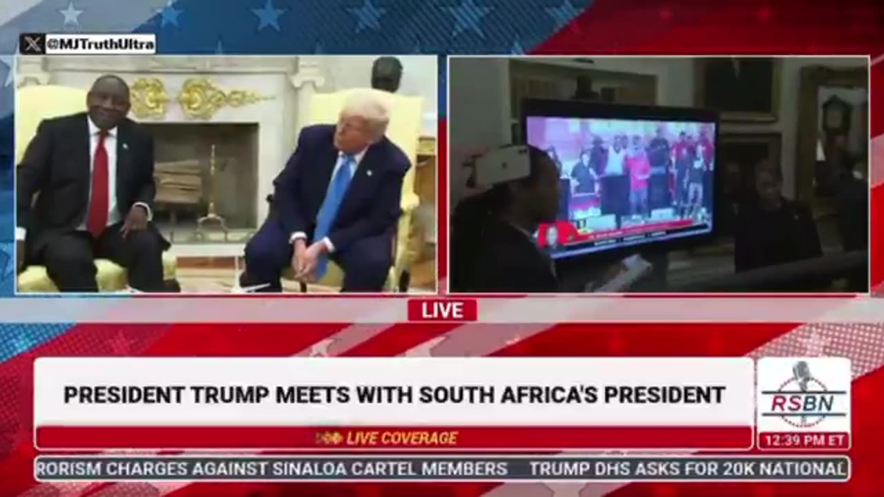 The President of South Africa, Cyril Ramaphosa, denies white genocide in SA