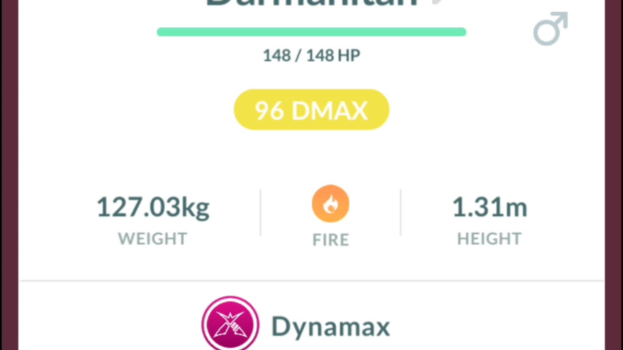 Pokemon Go Evolution - 96% iV Dynamax Darumaka ➡️ Darmanitan